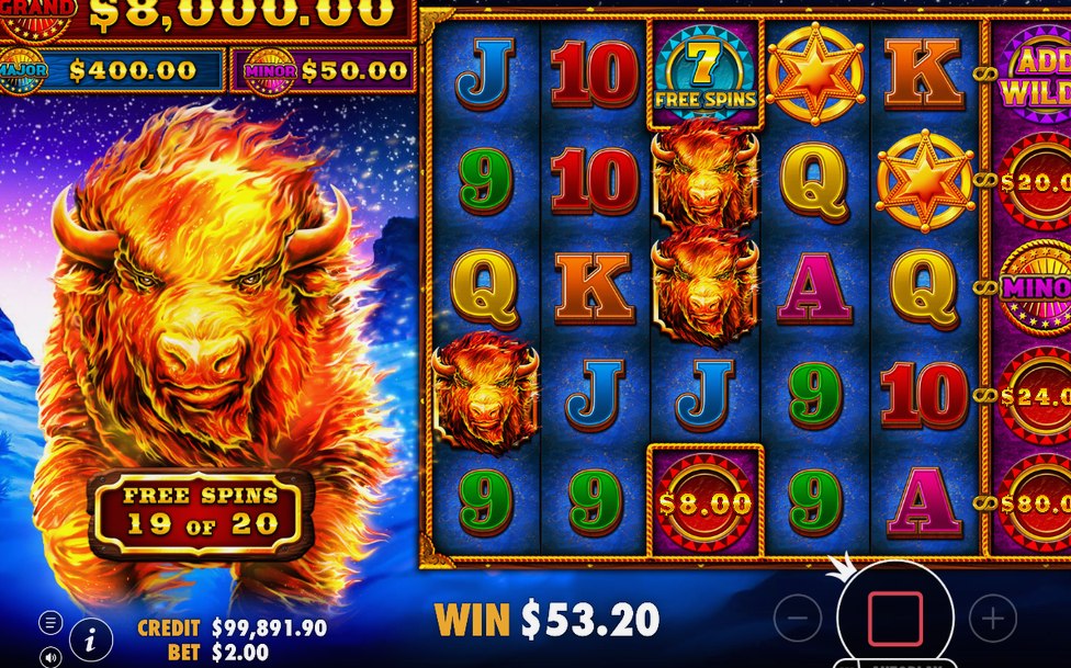 Free Spins mot mörkblå nattshimmel i stället för prärien